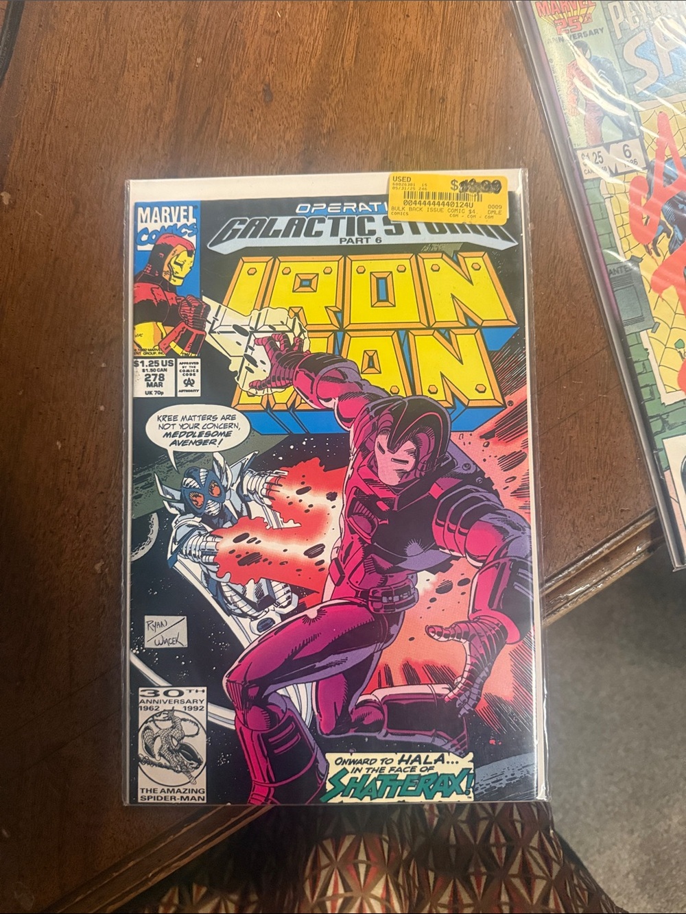 Marvel Iron Man #278 Cover — Red, Yellow, Purple Accents